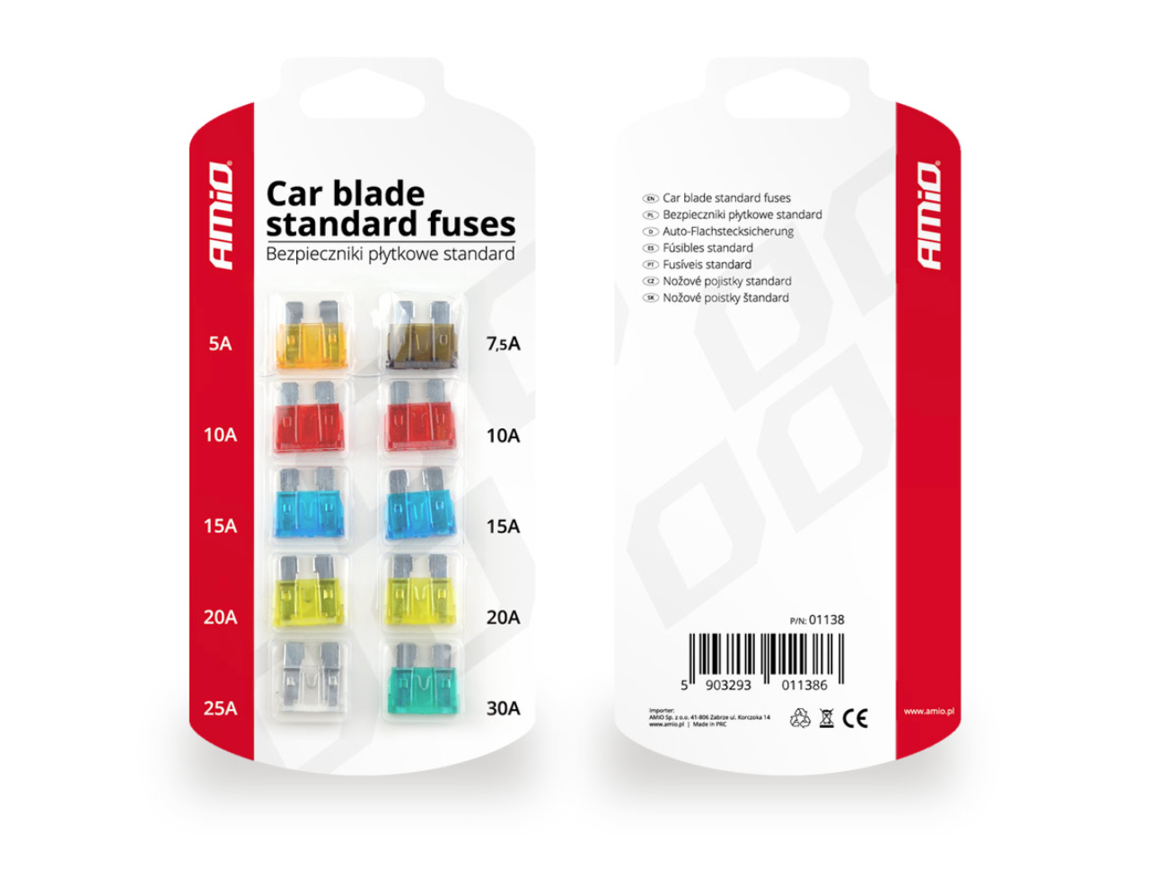 Autopoistky 10ks blister Standard